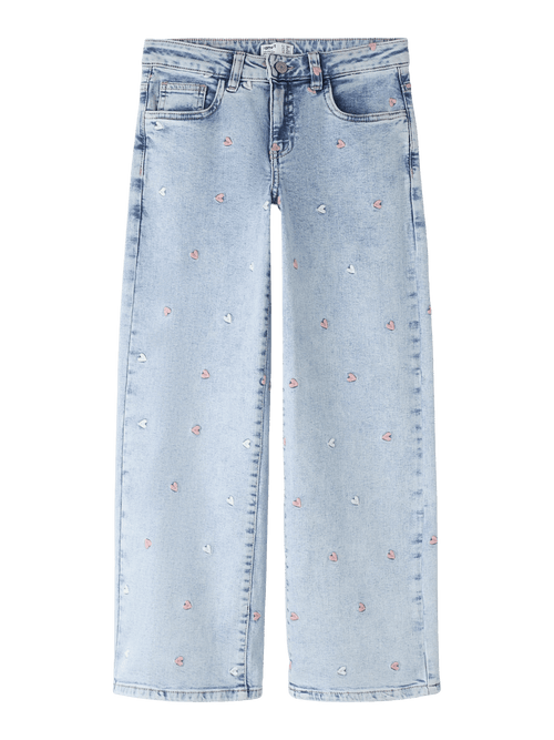 ROSE WIDE JEANS - Light Blue Bleached Denim