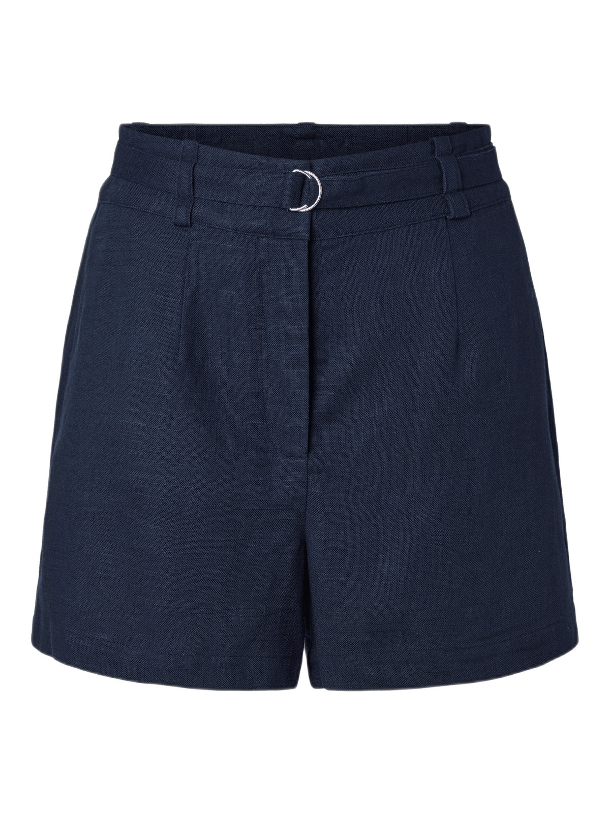 YAS Agana lin blend mini shorts - navy blazer | Brando - brando.no