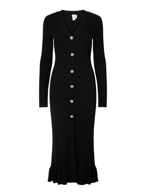 MIKLA LONG KNIT KJOLE - Black YAS