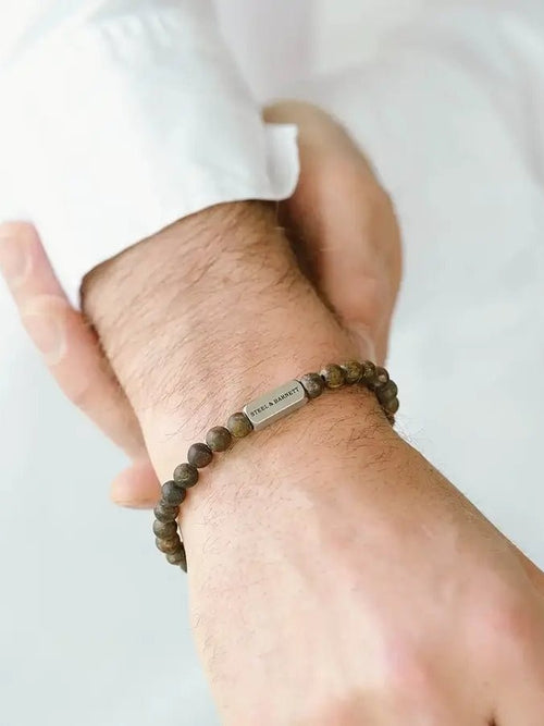 Stones Bracelet Natural Ned - Matt Bronzite by Steel & Barnett - Tilbehør. 2026, 2601, Accessories, Brando, brando-no, Herre, mottatt30dager, SHLP