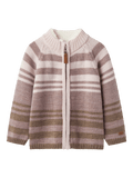 WRISS ULL STRIKKET CARDIGAN - Purple dove