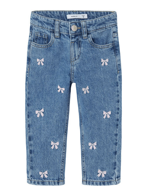 NMFBELLA MOM EMB JEANS 3285 BE NOOS - Medium Blue Denim NAME IT