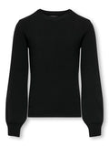 SALINA O-NECK PULLOVER GENSER - Black
