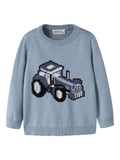LEVON KNIT BOX - ASHLEY BLUE