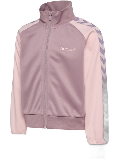 POLY TAPE ZIP JACKET - SEA FOG by Hummel - Yttertøy. 2026, 2603, ansattrabatt, Barn, Barn-unisex, Brando, brando-no, brandokids, Mangler aldersgruppe, opprettetsiste2måneder, Outerwear, Rabattkode, SHLP
