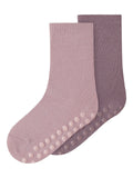 WAK ANTI-SKLI SOKKER 2-PAKNING - VIOLET ICE