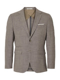 Oasis lin blazer - dark sand melange