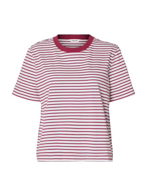 ESSENTIAL STRIPED BOXY t-skjorte - Anemone Selected Femme