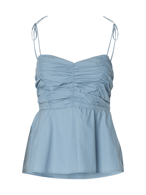 Delia strap topp - dusty blue