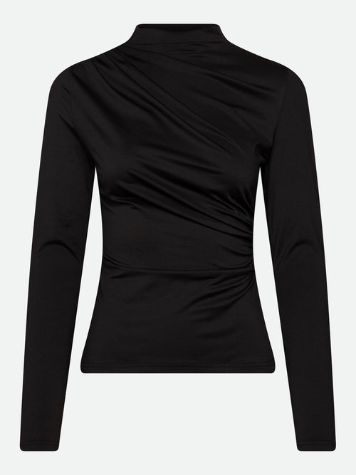 RWBridget LS Turtleneck T shirt - Black, front