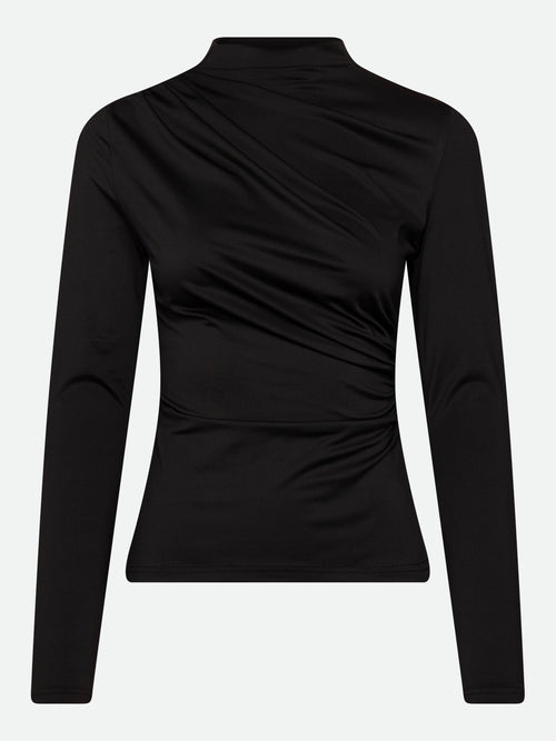 RWBridget LS Turtleneck T shirt - Black, front