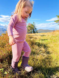 Super Fleece tynn Baselayer sett - Purple