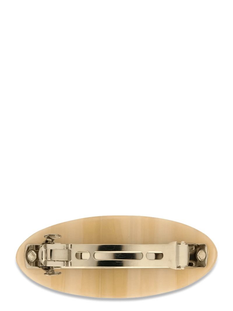 Oval bone hårspenne - brown