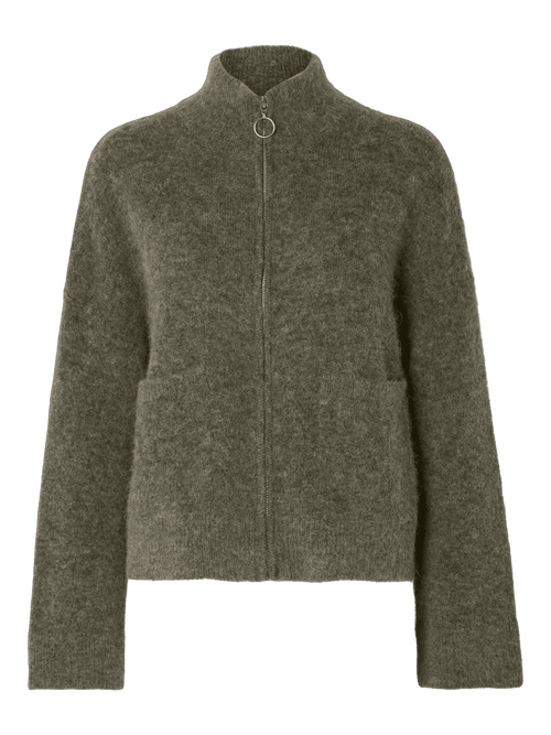 SLFSIA RAS LS KNIT ZIPPER CARDIGAN NOOS - Kalamata Selected Femme