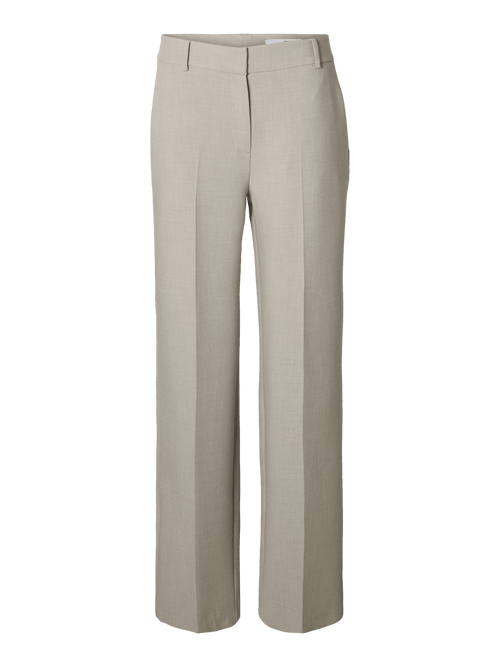SLFRITA MW WIDE PANT MEL NOOS - island fossil Selected Femme