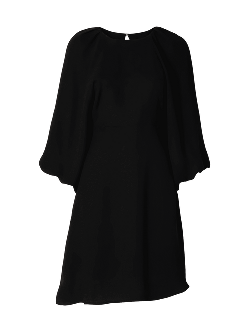 SLFRIE LAURINA 3/4 SHORT OPEN BACK DRESS - Black Selected Femme