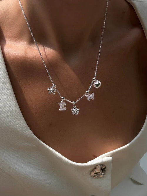 Letter charm - silver WHO IS SHE