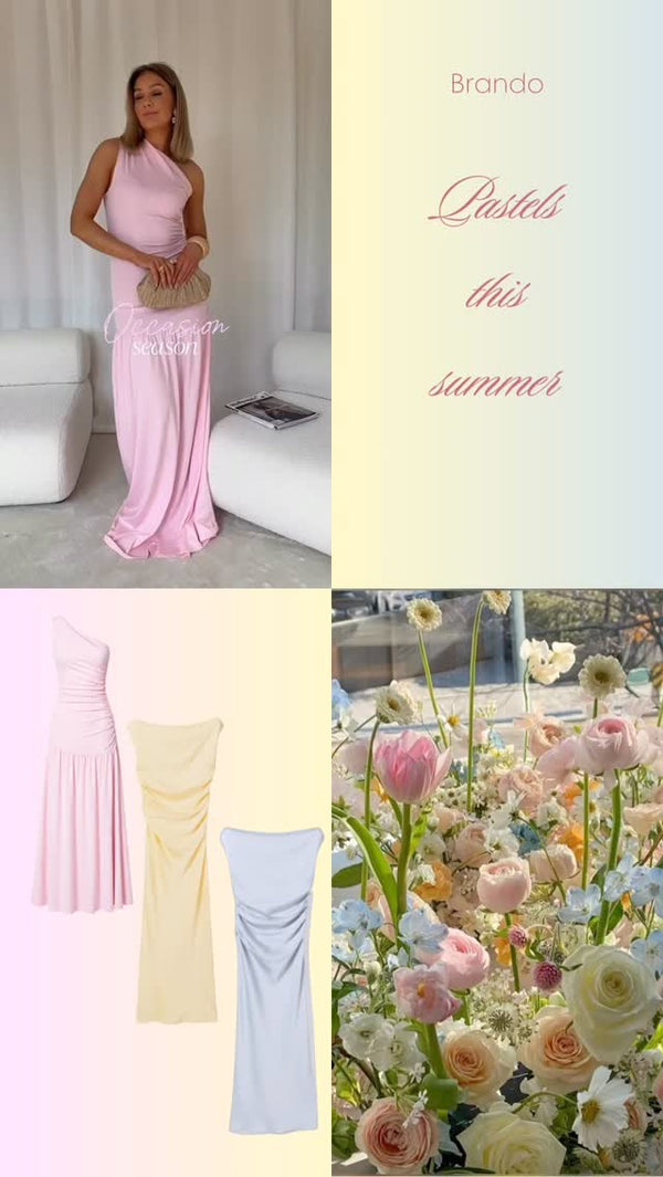 Brando: Pastel colors of the season🌸✨🩵

Vi har mange fine lange kjoler inne til sesongens happenings! Sjekk de ut✨

#maxidress
