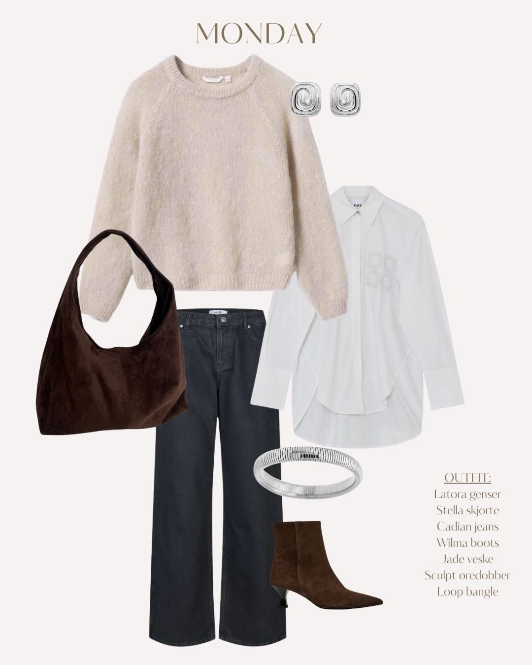 Brando: Outfits of the week☁️🩶

Vi har mye nytt og fint inne, så her er litt inspirasjon på antrekk med våre favoritter✨

God he