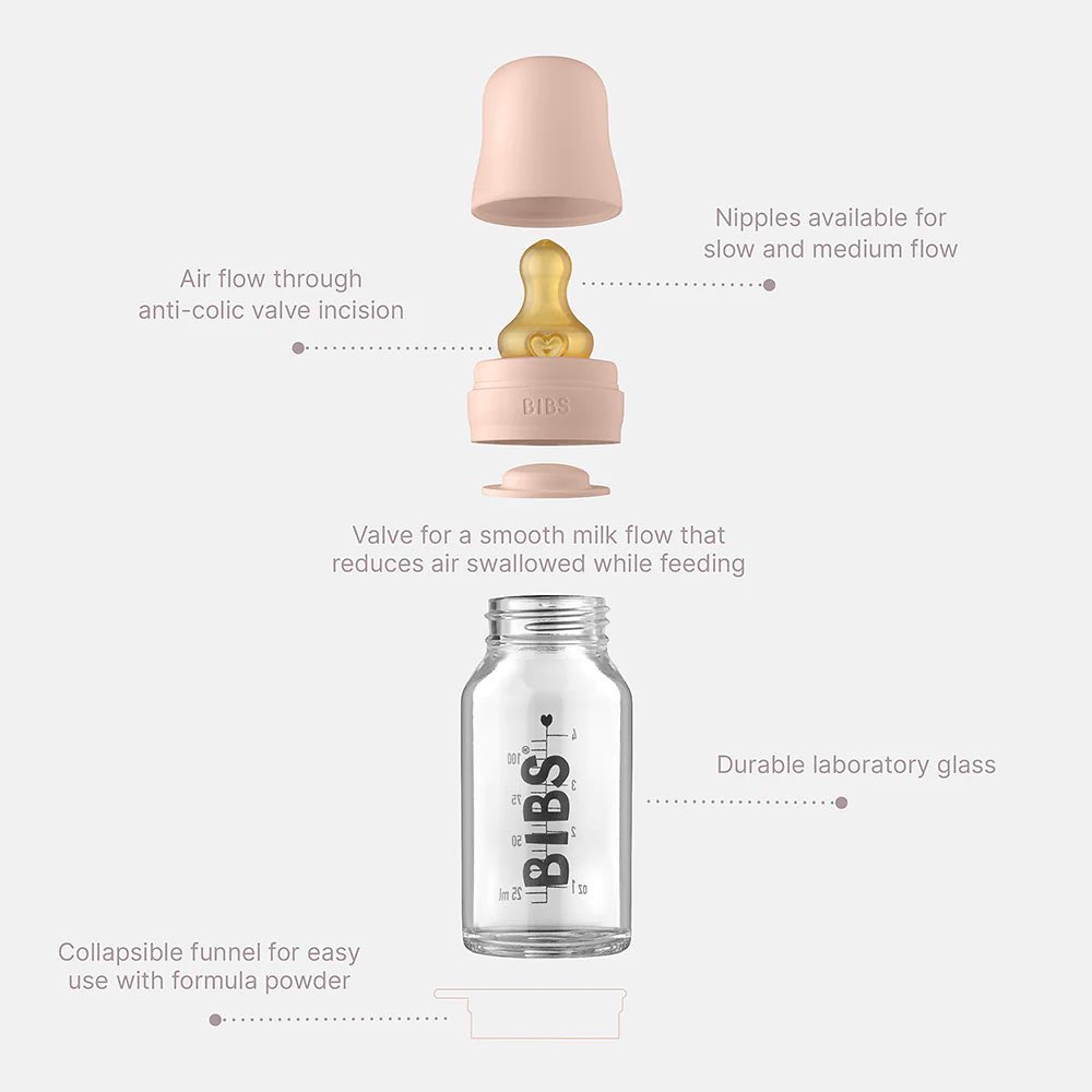 Brando Kids: Bibs baby bottle set!🤍Tåteflaskene er designet med tanke på barnets behov og er laget av borosilikatglass som er tempera