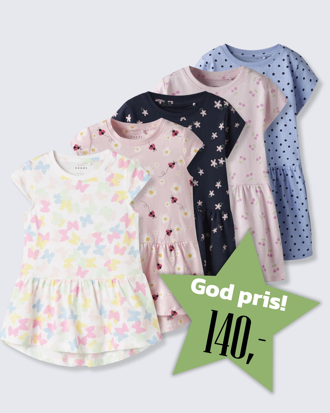 Brando Kids: Supersøte sommerkjoler fra Name it i myk og lett bomull,til god pris!☀️Str.92-116, 140kr og str.122-152, 150kr🌸