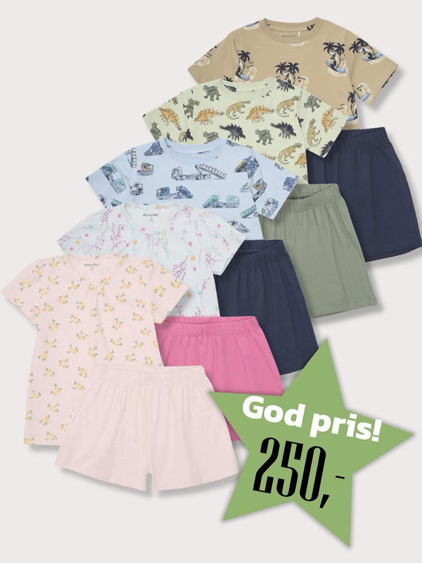 Brando Kids: Myke og lette sett med shorts og t-skjorte fra Minymo!☀️Str.92-122, settpris: 250kr