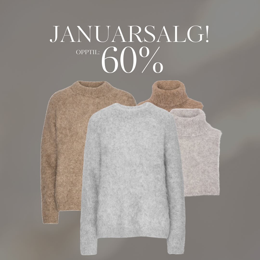 Brando: Januar = SALG! 🔥 Opptil 60% rabatt på en mengde varer! ❤️ Finn dine favoritter før de er utsolgt! #Januarsalg #Rabattfes