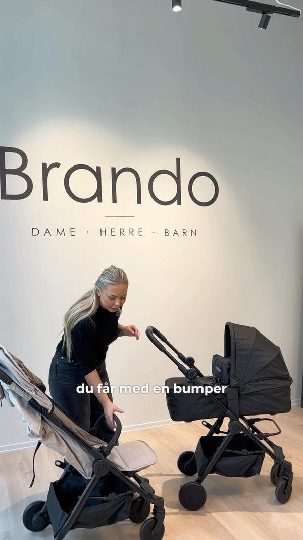 Brando Kids: Nå har vi pakkepris på Elodie Mondo Stroller!
Du får: Elodie Mondo stroller, Carry Cot, Bil stol adaptere og bumper bar 