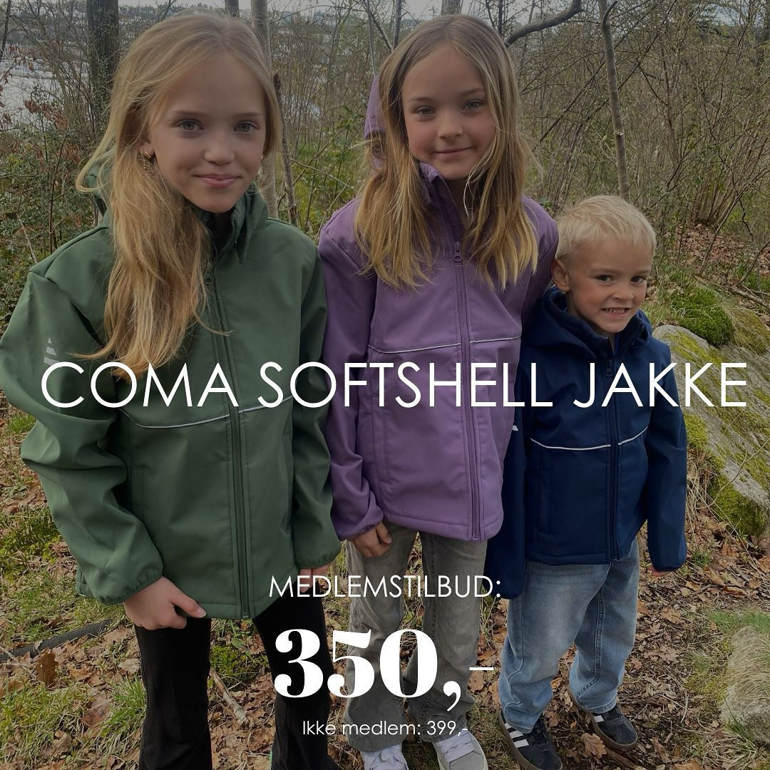 Brando Kids: MEDLEMSTILBUD!😍
Nå får du som medlem i vår kundeklubb vår populære Coma softshelljakke til kun 350,- (før 399,-)🎉 Finnes