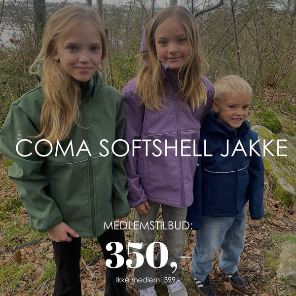 Brando Kids: MEDLEMSTILBUD!😍
Nå får du som medlem i vår kundeklubb vår populære Coma softshelljakke til kun 350,- (før 399,-)🎉 Finnes