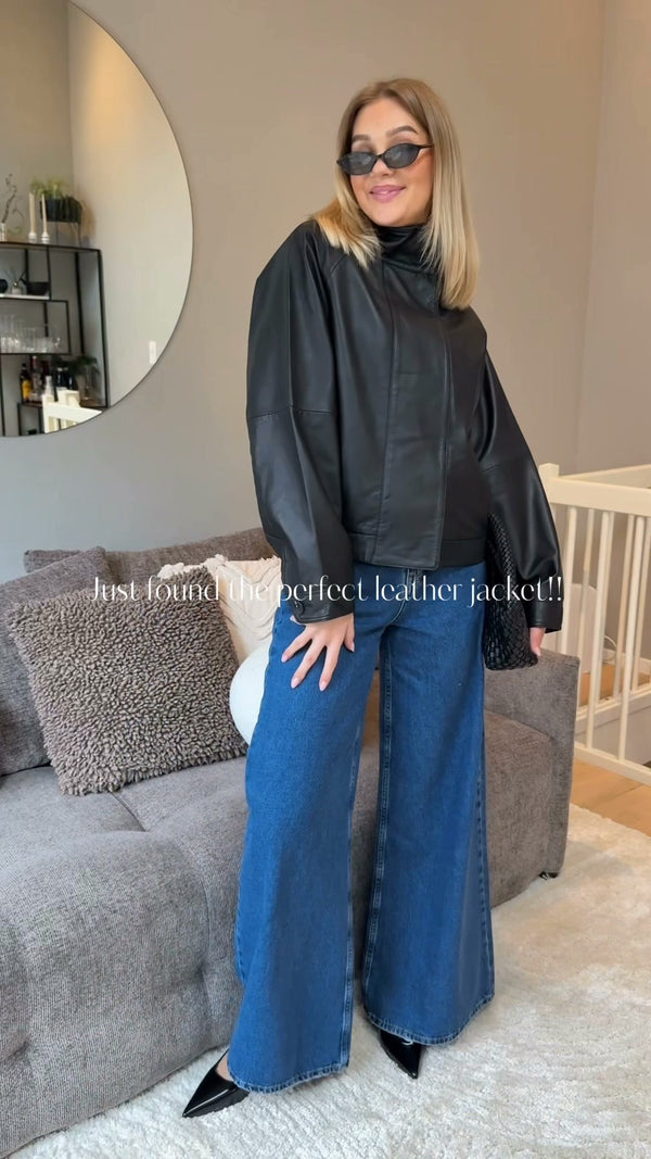 Brando: Perfect leather jacket for fall🖤

#falljacket #leatherjacket #funnelneck #grwm #brandono