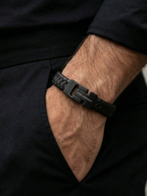 Leather Bracelet Harrison - Black Edition by Steel & Barnett - Tilbehør. 2026, 2601, Accessories, Brando, brando-no, Herre, mottatt30dager, SHLP