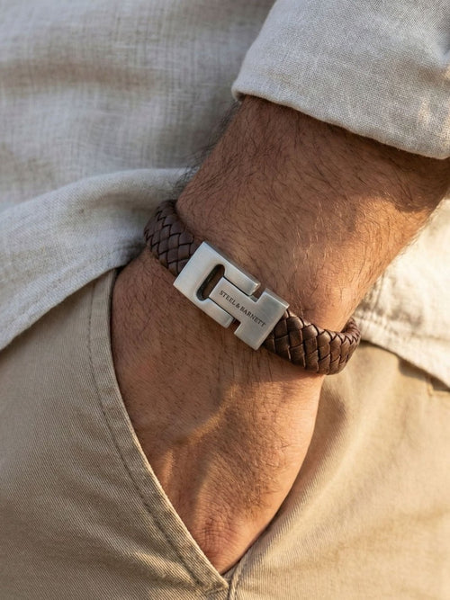 Leather Bracelet Harrison - Brown by Steel & Barnett - Tilbehør. 2026, 2601, Accessories, Brando, brando-no, Herre, mottatt30dager, SHLP
