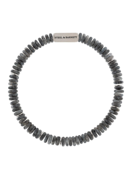 Stones Bracelet Two Tone - Matt Spectrolite Steel & Barnett