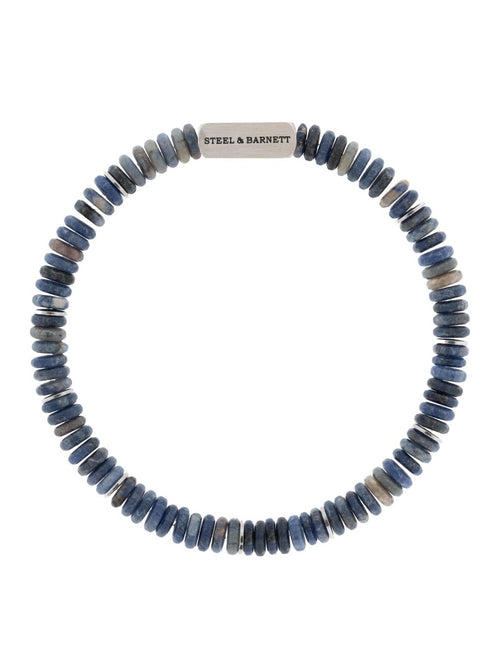 Stones Bracelet Two Tone - Matt Sodalite Steel & Barnett