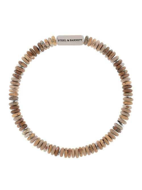 Stones Bracelet Two Tone - Matt Wood Steel & Barnett