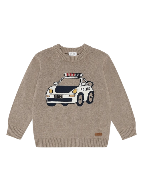 Pelle Policecar Genser - Sand Melange Hust & Claire