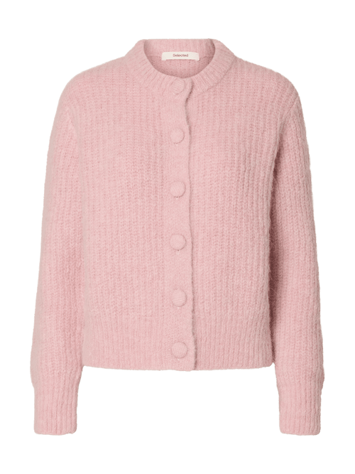 GABRIELLA BUTTON CARDIGAN - Bleached Mauve Selected Femme