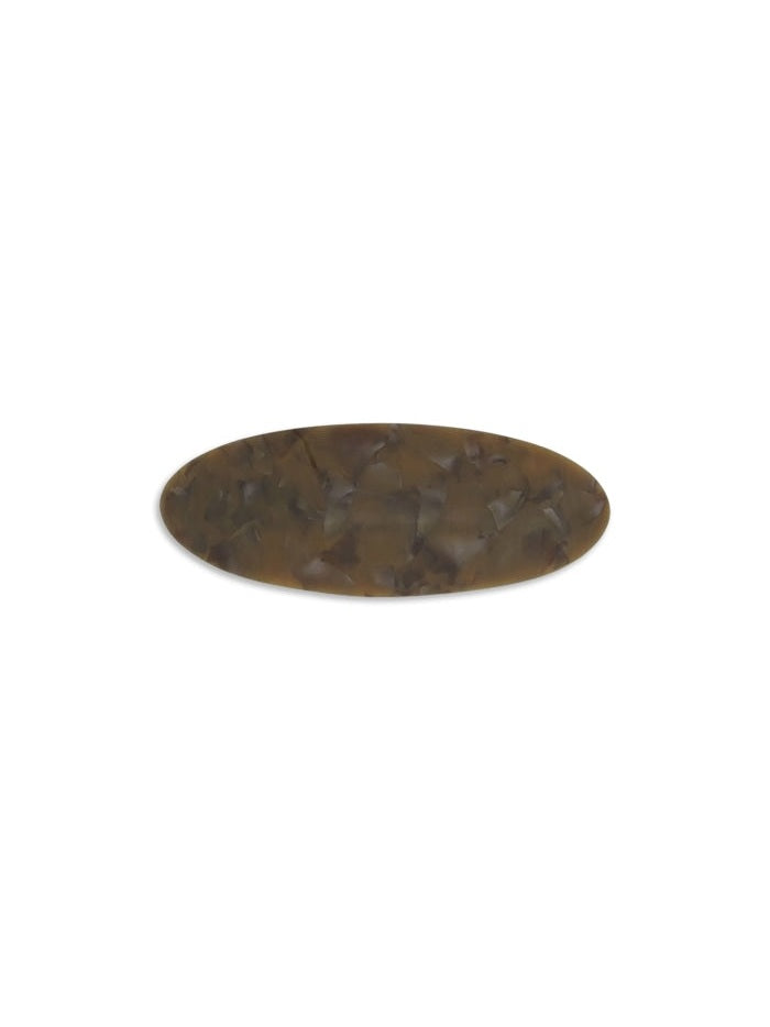 Oval chérie clip - brown