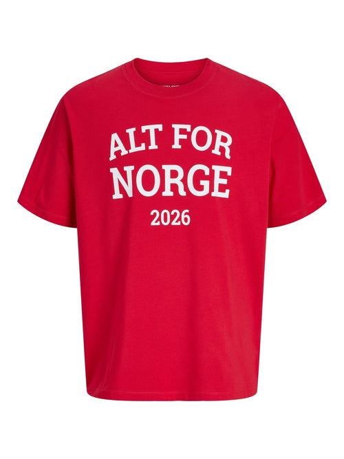 Jornorge tee crew neck - lychee by Jack&Jones - T-skjorte. 2026, 2602, Brando, brando-no, Herre, Kun i butikk, SHLP, T-shirts & Tops