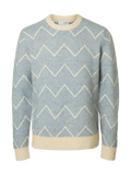 Rai knit crew neck - blue mirage