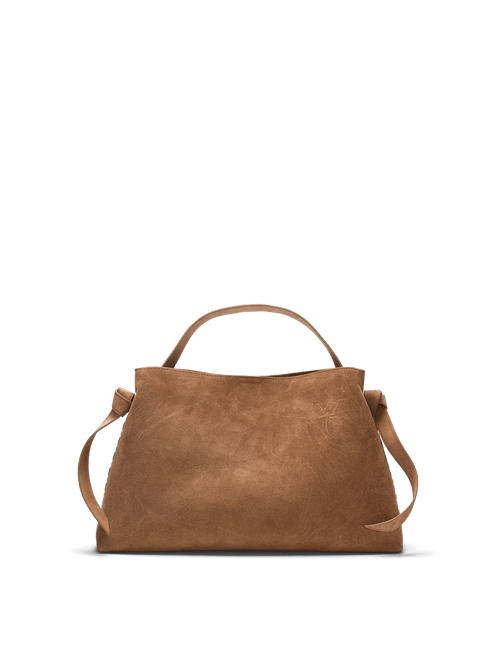 Stella medium suede vekse - Tan Selected Femme