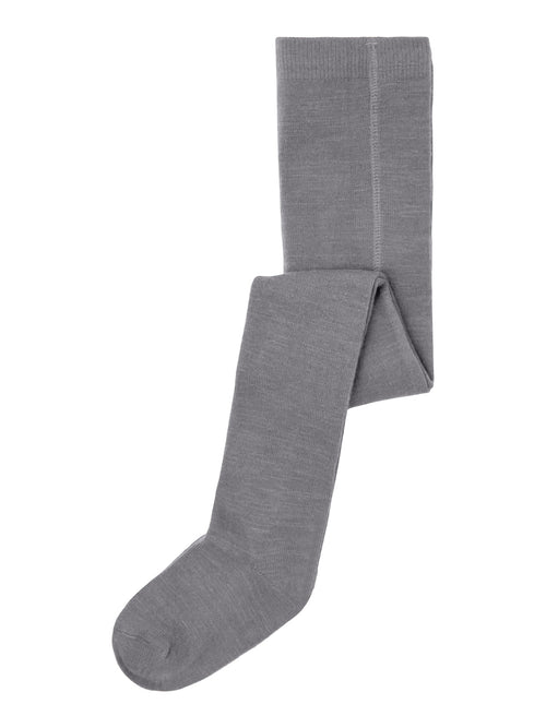 NMMWAK WOOL PANTYHOSE SOLID XXIII - Silver Filigree NAME IT