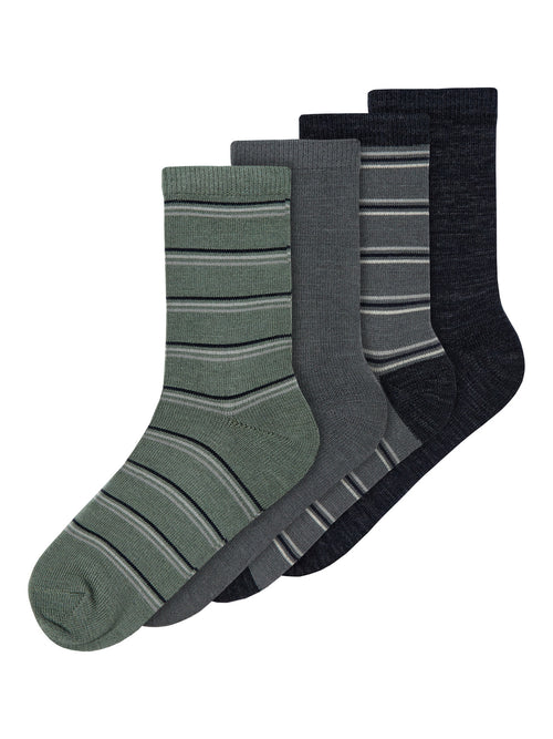 NKMWAK WOOL 4 PACK SOCK XXIII - Blue Graphite NAME IT