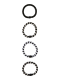 Rise Hårstrikk 4 Pack - Black