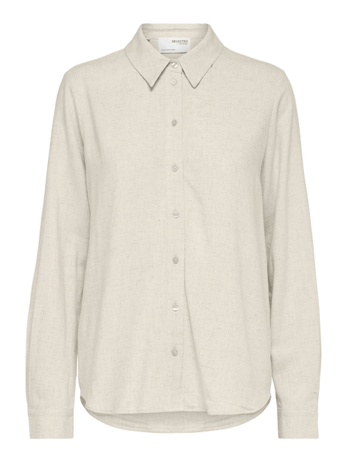 SLFVIVA LS SHIRT NOOS - Sandshell Selected Femme