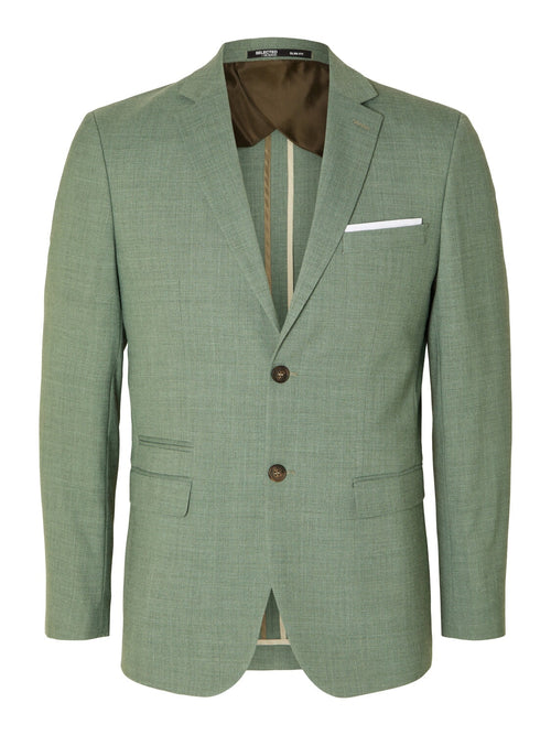 SLHSLIM OASIS LINEN BLZ NOOS - Light Green Melange Selected Homme