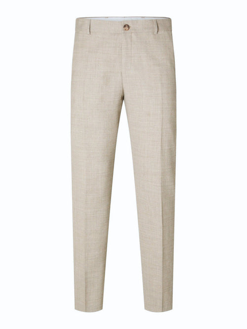 SLHSLIM OASIS LINEN TRS NOOS - Sand Selected Homme