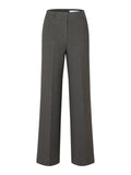 Rita wide bukse - dark grey melange