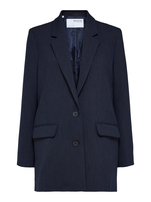 SLFRITA LS RELAXED BLAZER D SAP MEL NOOS - Dark Sapphire Selected Femme
